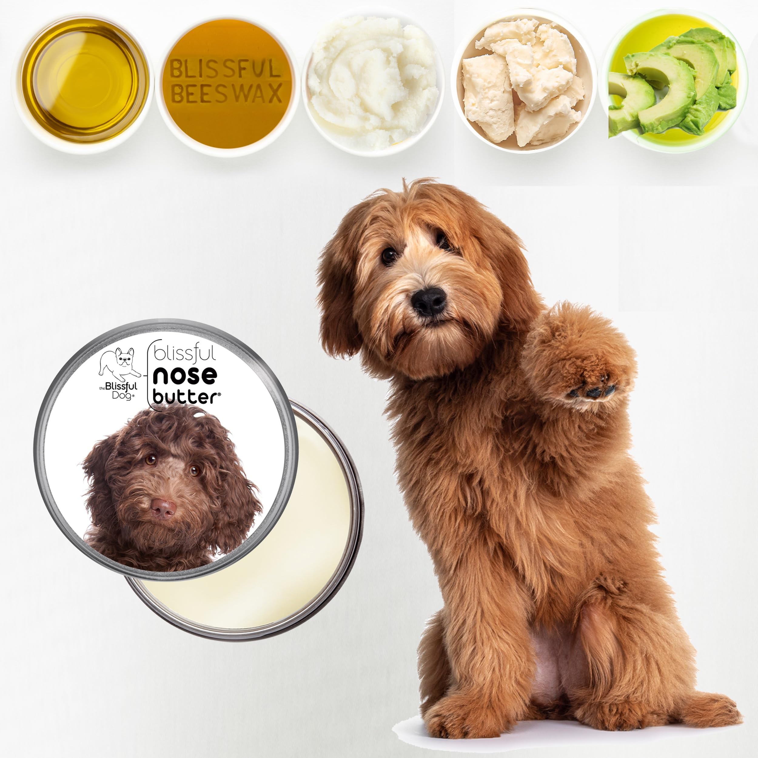 The Blissful Dog Labradoodle Unscented Nose Butter - Dog Nose Butter, 8 Ounce